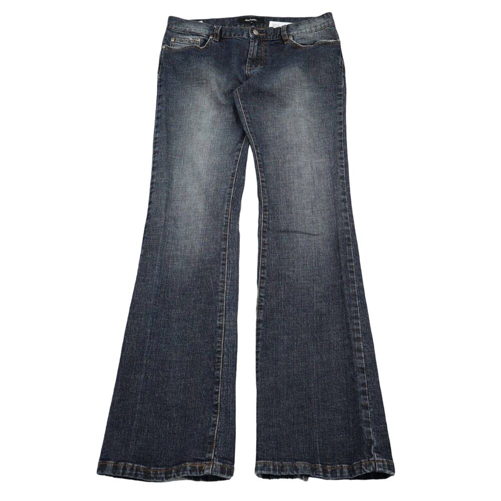 Daisy Fuentes Pants Womens 6 Gray Mid Rise 5 Pocket Design Flare Leg Jeans